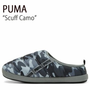 Puma プーマ  スニーカー Scuff Camo ミュール スリッポン ブラック カモフラージュ 385278-01 メンズ 男性用【中古】未使用品