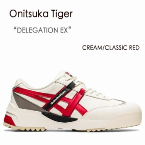 Onitsuka Tiger オニツカタイガー スニーカー DELEGATION EX デリゲイション CREAM CLASSIC RED クリーム クラシックレッド メンズ レデ