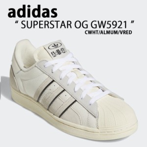 adidas アディダス スニーカー SUPERSTAR OG スーパースター Cloud White Aluminium Vivid Red GW5921 