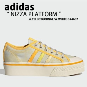 adidas アディダス スニーカー NIZZA PLATFORM GX4607 ニッツァ プラットフォーム YELLOW ORANGE WHITE 