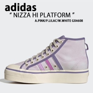 adidas アディダス スニーカー NIZZA PLATFORM MID W GX4608 ニッツァ ハイ プラットフォーム PINK LILAC WHITE