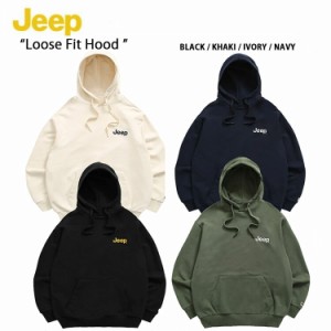 Jeep ジープ パーカー Loose Fit Hood ルーズフィット ロゴ スウェット フード フーディー トレーナー ブラック グレー ネイビー アイボ