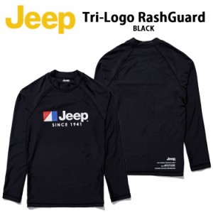 Jeep ジープ ラッシュガード Tri-Logo Rashguard UVカット ハイネック 立ち襟 水着 長袖 ロングスリーブ 冷感素材 マリンスポーツ サーフ