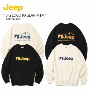 Jeep ジープ スウェット BIG LOGO RAGLAN MTM ビッグ ロゴ ラグラン マンツーマン スウェットシャツ 長袖 裏起毛 トレーナー JM5TSU744