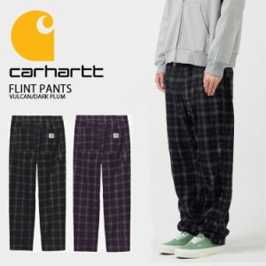 CARHARTT カーハート コーデュロイパンツ FLINT PANT テーパードパンツ チェック柄 VALCAN PLUM CA22FWPAOT