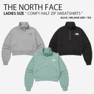 THE NORTH FACE ノースフェイス レディース スウェット COMFY HALF ZIP SWEATSHIRTS ハーフジップ プルオーバー クロップ丈 NM5MP52J/K/L