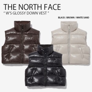 THE NORTH FACE ノースフェイス レディース ダウンベスト W’S GLOSSY DOWN VEST ウィメンズ ダウン ベスト ロゴ 女性用 NV1DP81J/K/L