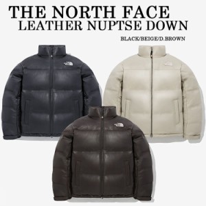 THE NORTH FACE ノースフェイス ダウンジャケット LEATHER NUPTSE DOWN JACKET レザー 本革 800フィルパワー ヌプシ ダウン NJ1DP57J/K/L