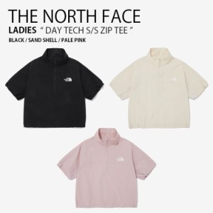 THE NORTH FACE ノースフェイス レディース Tシャツ DAY TECH S/S ZIP TEE ティーシャツ 半袖 カットソー クロップ丈 NT7KQ02A/B/D