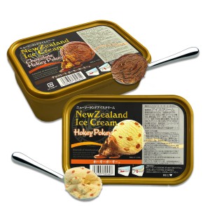 [送料無料] アイス大国 ニュージーランド産 ホーキーポーキー (チョコレート/キャラメル) 業務用 高級 アイスクリーム 800ml 各1個 (1600