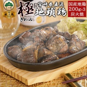 みやざき地頭鶏 炭火焼〜極〜 200g×3個セット 冷凍 宮崎 地鶏 じとっこ 宮崎 名物  鶏肉 鳥 焼き鳥 じどっこ もも肉 おかず おつまみ 惣