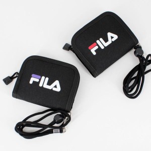 [ゆうパケット可]FILA / フィラ ビッグロゴ RFウォレット (ブラック / パープル) FL-801