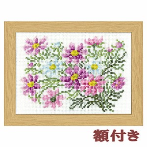 オリムパス クロスステッチ　刺繍キット 12か月の花のフレーム 9月 コスモス（額付）