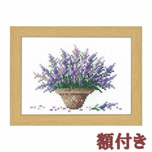 オリムパス クロスステッチ　刺繍キット 12か月の花のフレーム 7月 ラベンダー（額付）