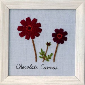 青木和子 刺繍キット 12か月の植物手帖 Chocolate Cosmos（チョコレートコスモス）