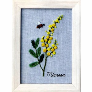 青木和子 刺繍キット 12か月の植物手帖 Mimosa(ミモザ)