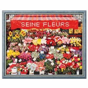 クロスステッチ　刺しゅうキット　ルシアン　フランスの風景 パリの花屋さん