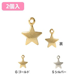 チャーム アクセサリーパーツ 星A 2個入 ゴールド シルバー