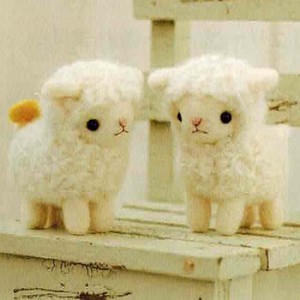 羊毛フェルトキット (フェルト羊毛) 可愛い動物たち なかよし ひつじ