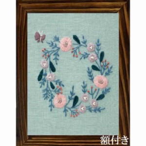 DMC 刺繍キット マカベアリス（MakabeAlice） フリーステッチ キット12ヶ月のモチーフと生きものたち 秘密の花園　額付きセット