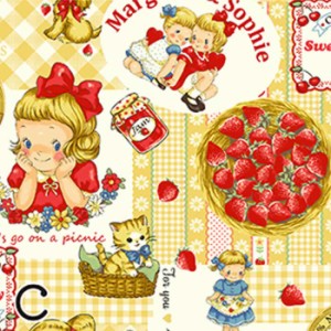 マーガレット＆ソフィーLove Strawberry（Margaret&Sophie）M7030-12c　イエロー【30ｃｍ以上10ｃｍ単位】