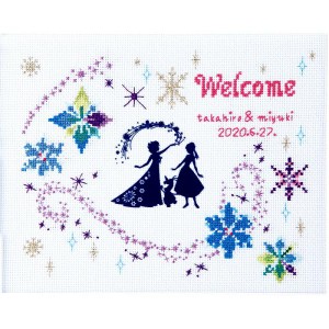 クロスステッチ 刺繍 キット (刺しゅう）オリムパス ウェディング 結婚式用 アナと雪の女王（ディズニー） ウェルカムボード