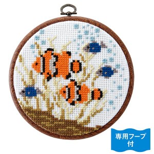 オリムパス 初心者向け クロスステッチ 刺繍(刺しゅう）キット海洋生物（クマノミ）