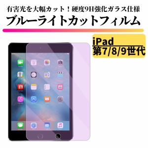 iPad 第7世代 第8世代 第9世代 ( 2019 2020 2021 ) ブルーライトカット 強化ガラス フィルム ガラスフィルム 保護フィルム タブレット ブ