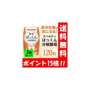 【送料無料】ぱっくん分解酵母 120粒入×３箱セット！！ テレビでおなじみのダイエットサプリメント♪ ダイエット サプリメント サプリ 