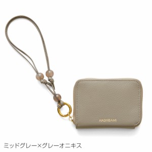  目玉商品SALE セール 40%OFF Hashibami ハシバミ ジェムストーン 天然石 レザーストラップ付ミニウォレット/財布メール便で送料無料 正