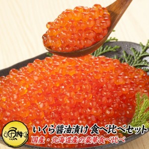 いくら 国産 北海道産 食べ比べセット イクラ醤油漬け 1kg 500g×2 最高級3特グレード 2023年新物  