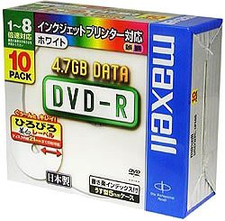 maxell DVD-R4.7GBワイドプリンタブル1 [DR47WPC1P10S](中古品)