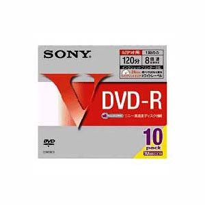 SONY DVD-R ディスク 録画用 120 分 8倍速 10枚入り 5ミリケース 10DMR12HPSS(中古品)