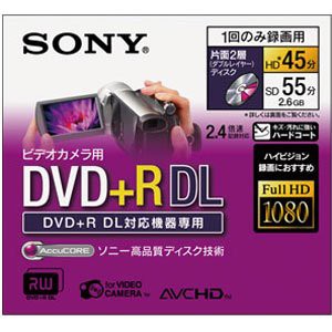 SONY 録画用8cm片面2層式 DL対応 DVD+R(標準55分) 3枚入 3DPR55DL(中古品)