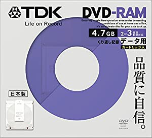 TDK データ用DVD-RAM 日本製 2-3倍速 4.7GB カートリッジタイプ 単品 DRAM47Y4B1S(中古品)