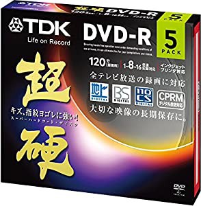 TDK 録画用DVD-R CPRM対応 16倍速対応 ホワイトワイドプリンタブル キズや指紋ヨゴレに強いスーパーハードコート・ディスク 「超