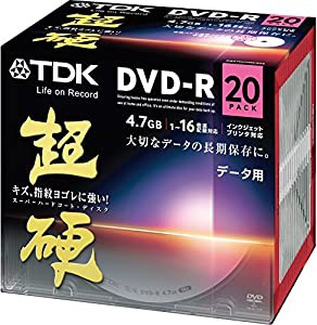 TDK データ用DVD-R 16倍速対応 ホワイトワイドプリンタブル キズや指紋ヨゴレに強いスーパーハードコート・ディスク 「超硬」シ 