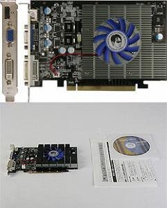 玄人志向 グラフィックボード nVIDIA GeForce GT220 512MB GDDR3 PCI-E RGB DVI HDMI GF-GT220-E512HD/D3(中古品)