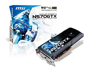 MSI Computer ビデオカード GeForce GTX570 GDDR5 1280MB PCI-E N570GTX-M2D12 D5(中古品)