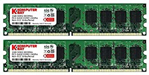 Komputerbay 日本進出記念 メモリ 2枚組 DDR2 800MHz PC2-6400 1GBX2 DUAL 240pin DIMM デスクトップ パソコン用 増設メモリ 2GB