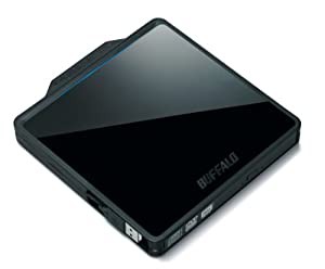 BUFFALO 再生ソフト付き USB2.0用 ポータブルDVDドライブ DVSM-PCS58U2-BK(中古品)