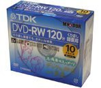 TDK データ用DVD-RW 10枚 2倍速 CPRM対応 プリンタブル [DRW120PW10MY_H](中古品)