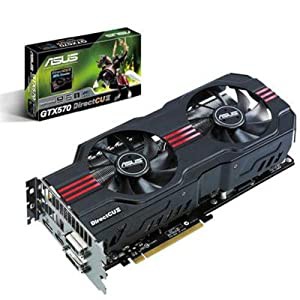 Asus engtx570?DCII / 2dis / 1280md5?GeForce GTX 570?1280?MB gddr5?320bit PCIe 2.0?SLIサポートビデオカード(中古品)