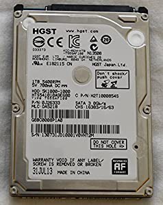 HGST 内蔵型2.5インチSATA HDD 1TB HTS541010A9E680(中古品)