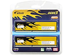 CFD販売 デスクトップPC用メモリ PC-12800(DDR3-1600) 8GB×2枚 240pin DIMM (無期限保証) (Elixirシリーズ) W3U1600HQ-8G(中古 