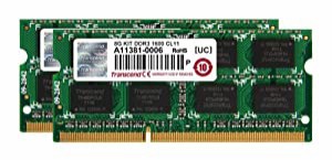 Transcend ノートPC用メモリ PC3-12800 DDR3 1600 8GB 1.5V 204pin SO-DIMM Kit (4GB×2pcs) (無期限保証) JM1600KSN-8GK(中古品