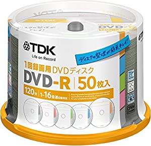 TDK 録画用DVD-R デジタル放送録画対応(CPRM) 1回録画用 1-16倍速 インデックス・ディスクシリーズ 50枚スピンドル DR120DTC50PA