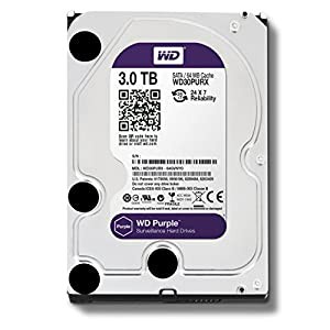 WD HDD 内蔵ハードディスク 3.5インチ 3TB WD Purple 監視カメラ用 WD30PURX IntelliPower 3年保証(中古品)