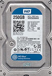 WD2500AAKX-22ERMA0 Western Digital 250GB 7200RPM SATA 6.0 Gbps 3.5インチハードドライブ(中古品)