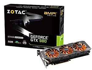 ZOTAC GeForce GTX 980AMP グラフィックスボード VD5512 ZTGTX98-4GD5AMP01(中古品)